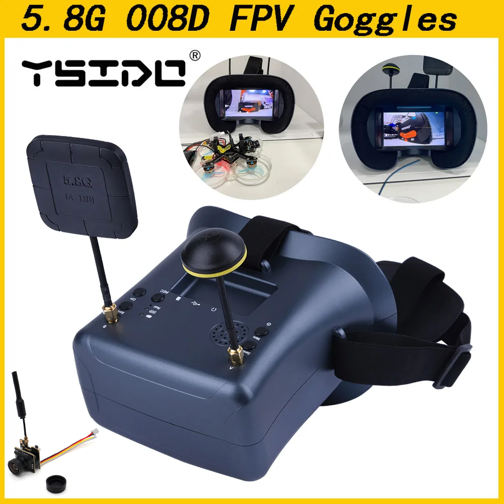 Skyzone Cobra X V2 Fpv Goggles - 008D 5,8G 40CH 4,3 Zoll 800*480